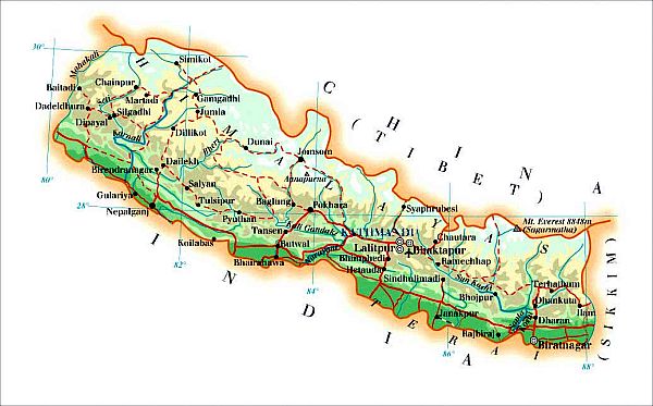 Carte - Nepal