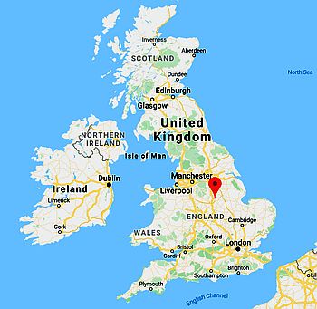 Nottingham, position dans la carte