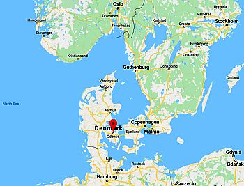 Odense, position dans la carte