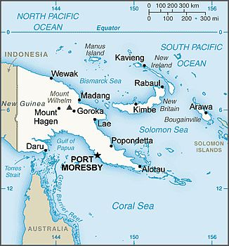 Carte - Papouasie Nouvelle Guinee