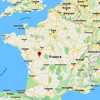 Poitiers, position dans la carte