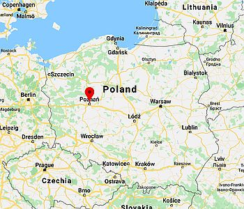 Poznan, position dans la carte