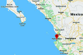 Puerto Vallarta, position dans la carte