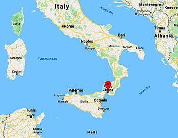 Reggio Calabria, position dans la carte