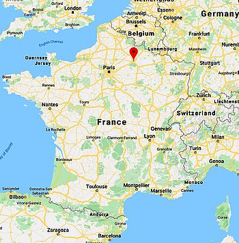 Reims, position dans la carte