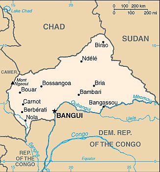 Carte - Republique Centrafricaine