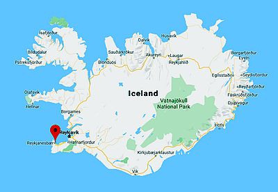 Reykjanesbær, position dans la carte