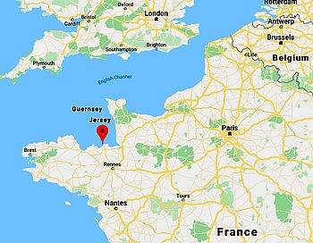 Saint-Malo, position dans la carte