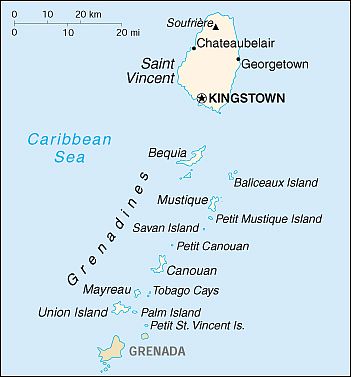 iles grenadines carte