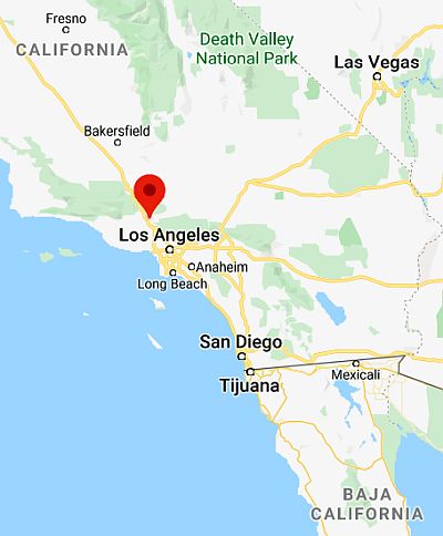 Santa Clarita, position dans la carte