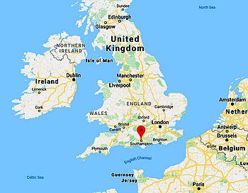 Southampton, position dans la carte