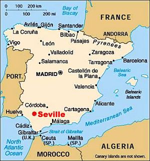 séville carte espagne