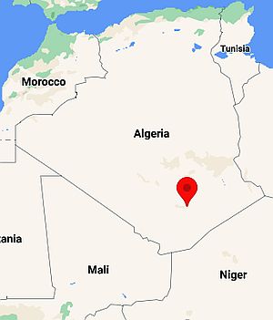 Tamanrasset, position dans la carte