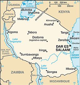 dar es salaam carte tanzanie