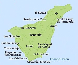 Tenerife, carte