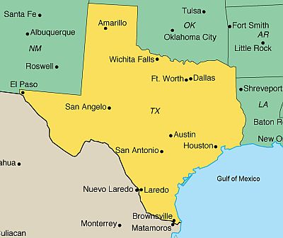 Texas, carte