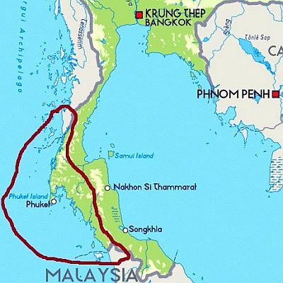 Thaïlande - la côte de la mer d'Andaman