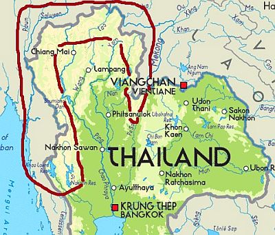 Thaïlande - les zones montagneuses