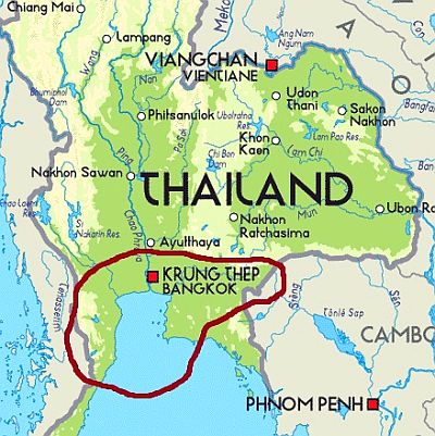 Thaïlande - zone de Bangkok et ses environs