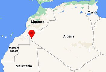 Tindouf, position dans la carte