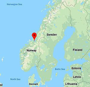 Trondheim, position dans la carte