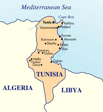 Carte - Tunisie