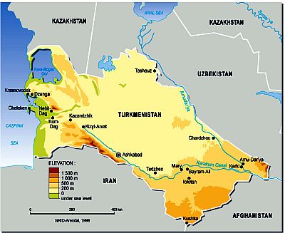 Carte - Turkmenistan