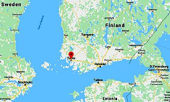 Turku, position dans la carte