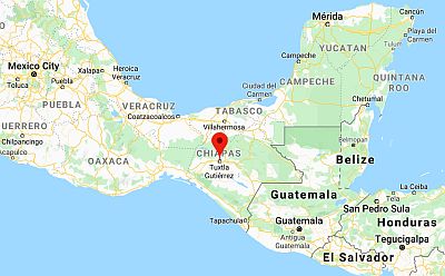 Tuxtla, position dans la carte