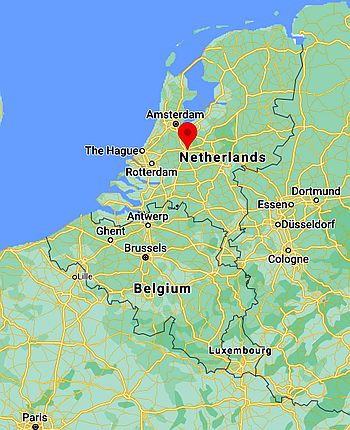 Utrecht, position dans la carte