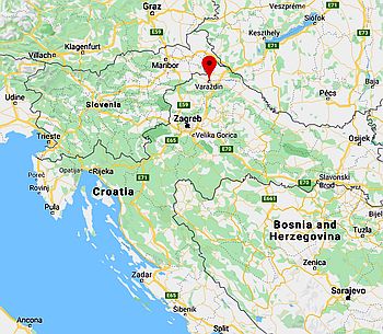 Varazdin, position dans la carte