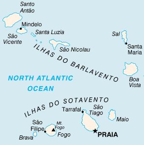 Mindelo, position sur la carte