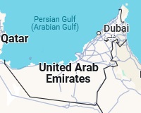 Ras el Khaïmah, position sur la carte