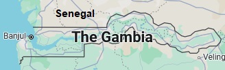 Banjul, position sur la carte