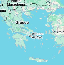 Athènes, position sur la carte
