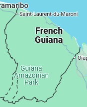 Cayenne, position sur la carte