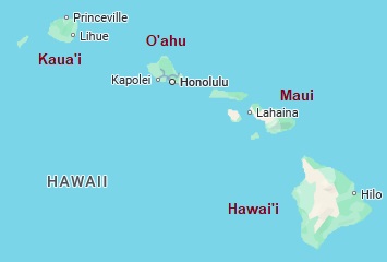 Haleakala, position sur la carte