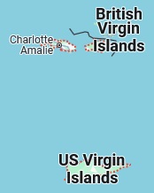 Charlotte Amalie, position sur la carte