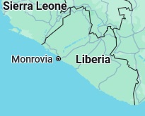 Monrovia, position sur la carte
