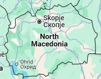 Skopje, position sur la carte