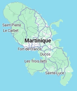 Le Morne Rouge, position sur la carte