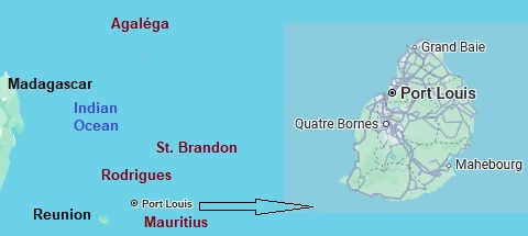 Agaléga, position sur la carte
