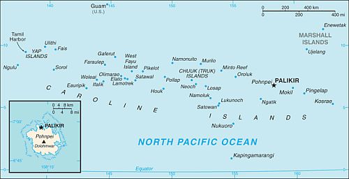Kapingamarangi, position sur la carte