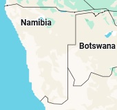 Rundu, position sur la carte