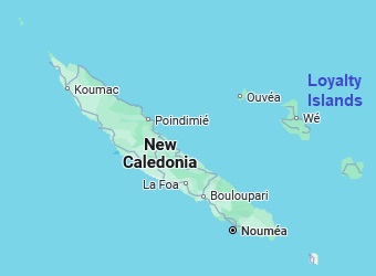 Koumac, position sur la carte