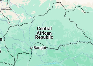 Bangui, position sur la carte