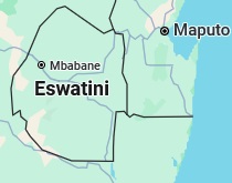 Mbabane, position sur la carte