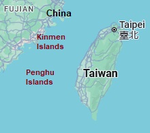 Chiayi, position sur la carte
