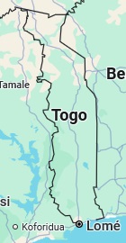 Atakpame, position sur la carte