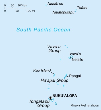 Niuafoou, position sur la carte